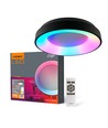 Edge pendelarmatur 72W - LED, dæmpbar, med fjernbetjening, RGB, sort, spænding: 230V, lysstyrke: 7500, forbrug: 72