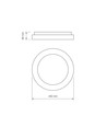 Edge pendelarmatur 72W - LED, dæmpbar, med fjernbetjening, RGB, sort, spænding: 230V, lysstyrke: 7500, forbrug: 72
