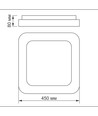 Edge loftlampe 72W - LED, hvid, 230V, 7500lm, forbrug 72W