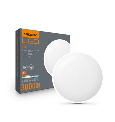 LED nødbelysning - til loft med bevægelsessensor, 230V, 3000 lm, max 30 W
