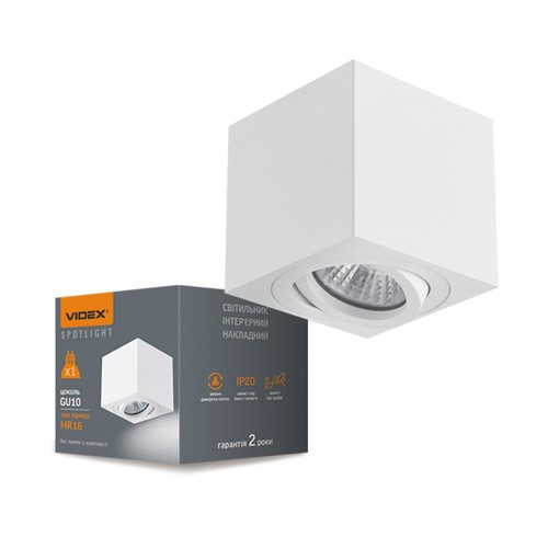 Otto loftspotlysarmatur GU10 - hvid, 230V, max 30W