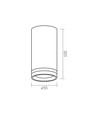 Carmelo loftspotlampe GU10 - sort, 230V, max 30W