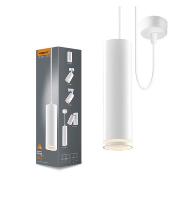 GU10 pendel spot - Hvid, Ø6cm, aluminium, uden lyskilde