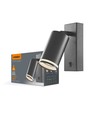Kent spotlampe GU10 - væggemonteret, sort, 230V, max 30W