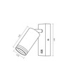 Kent spotlampe GU10 - væggemonteret, sort, 230V, max 30W