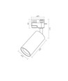 Lonzo spotskinne armatur GU10 - hvid, 230V, max 30W