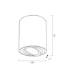 Loftspotlampe - spænding: 230V, forbrug: max 30