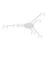 Loftspotlampe GX53 - max 6x30W, 230V