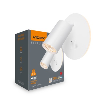 Vægbeslagspotlampe - spænding: 230V, lysstyrke: 380, forbrug: 5W (Back Light) + max 30