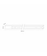2000mm 1-fas skinne - sort