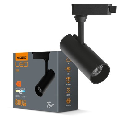 Tor spotlight 10W - sort, 230V, lysstyrke 800, forbrug 10