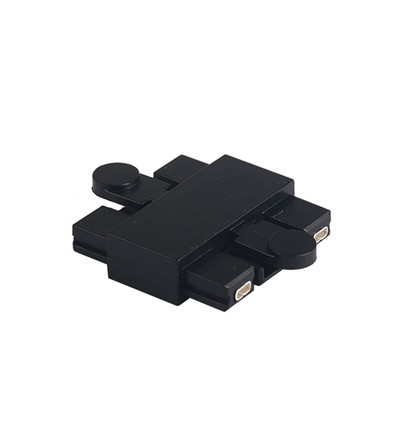 Magnetisk skinnesamler til skinnesystem - Sort, lige samler, IP20 indendørs