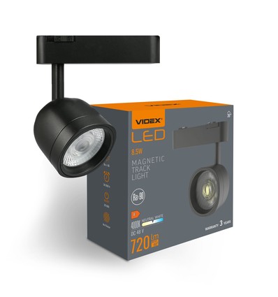 LED-lys - til magnetisk slankt skinnesystem, sort, lysstyrke 720, forbrug 8.5W