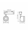 LED-lys - til magnetisk slankt skinnesystem, sort, lysstyrke 720, forbrug 8.5W