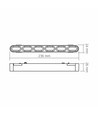 Led-lys - magnetisk slankt skinne-system, sort, lysstyrke 880lm, forbrug 11W