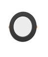 Led indbygningsspot 6W - Rund, sort, neutral hvid, 230V, 620lm, forbrug 6W