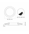 Led indbygningsspot 24W - rund, neutral hvid, 230V, 2700lm