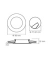 LED downlight 4W - Rundt, neutral hvid