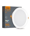 18W rammeløst LED indbygningspanel - 2100lm, 4000K, 22,2 x 22,2 cm, integreret driver, hvid kant