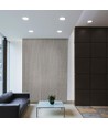 18W rammeløst LED indbygningspanel - 2100lm, 4000K, 22,2 x 22,2 cm, integreret driver, hvid kant