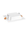 12W Firkantet LED indbygningspanel - 4000K, Hul: 14,5 x 14,5 cm, Mål: 17,5 x 17,5 cm, hvid kant