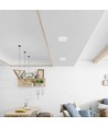 18W Firkantet rammeløst LED panel - 122lm/W, 4000K, 224x224mm, hvid kant, flicker free