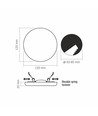 Led indbygningsspot 15W - rund, neutral hvid, 230V, 1950lm