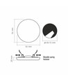 Led indbygningsspot 9W - rund, neutral hvid, 230V, 950lm