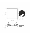 Led indbygningsspot 15W - uden ramme, firkantet, neutral hvid, 230V, 2100lm, 15W forbrug