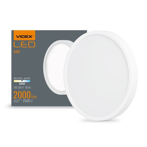 Led loftlampe 24W - Rundt, neutral hvid