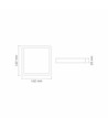 Led loftlampe 12W - Firkantet, neutral hvid, 230V, 1250lm