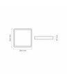 24W LED påbygningspanel, 4000K - 2500lm, 19,2 x 19,2 cm, sort kant, IP20 indendørs