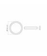 Led loftlampe 24W - rund, sort, neutral hvid, spænding: 230V, lysstyrke: 2500, forbrug: 24