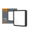 15W LED påbygningspanel, 19,2x19,2cm - 1400lm, 4000K, sort kant, IP20 indendørs