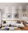 Led loftlampe 18W - firkantet, sort, neutral hvid, 230V, 1850lm