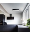 600x600 LED-panel - overflademonteret ramme, sort