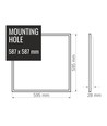 60x60 LED panel til indbygning, 36W - 155lm/W, 4000K, IP20, 3 års garanti