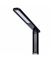 5W LED dæmpbar skrivebordslampe - Sort, 3-trin CCT, display med ur/temp, touch-styring