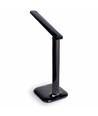 5W LED dæmpbar skrivebordslampe - Sort, 3-trin CCT, display med ur/temp, touch-styring