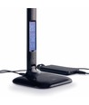 5W LED dæmpbar skrivebordslampe - Sort, 3-trin CCT, display med ur/temp, touch-styring
