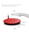 20W LED bordlampe - Rød, sensor og touchstyring, dæmpbar, 1450lm, RA 98, 4100K, 230V