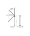 LED genopladelig bordlampe - hvid, forbrug: 5