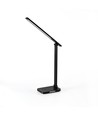 Led skrivebordslampe - trådløs opladning, sort, 230V, 700lm, 18W