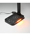 Led skrivebordslampe - trådløs opladning, sort, 230V, 700lm, 18W