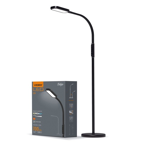 Tokyo 12W LED gulvlampe - Dæmpbar, sort, 230V