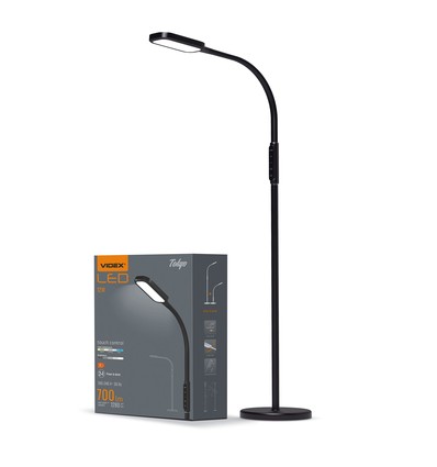 Tokyo gulvlampe - LED, dæmpbar, sort, 230V, 1280lm, 12W
