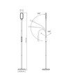 Tokyo gulvlampe - LED, dæmpbar, sort, 230V, 1280lm, 12W