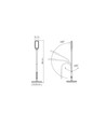 12W Tokyo LED gulvlampe, dæmpbar - 1280lm, sort, touch kontrol, justerbar CCT, flicker free