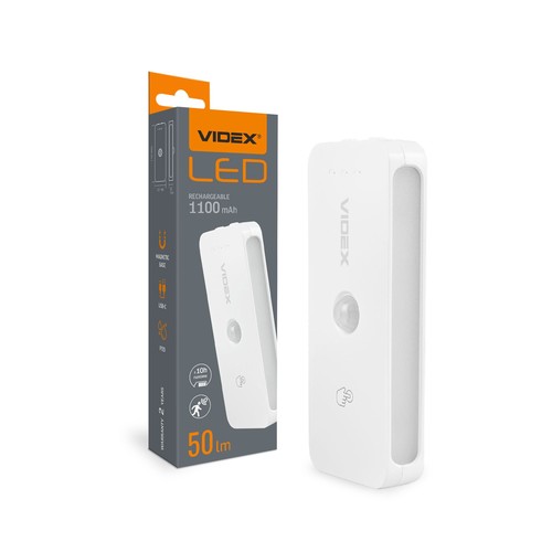 Led natlys - genopladeligt, bevægelsessensor, lysstyrke 50lm, forbrug 0.8W