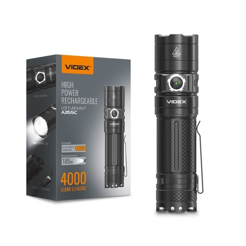 LED bærbar lommelygte - 5000K, lysstyrke: 4000